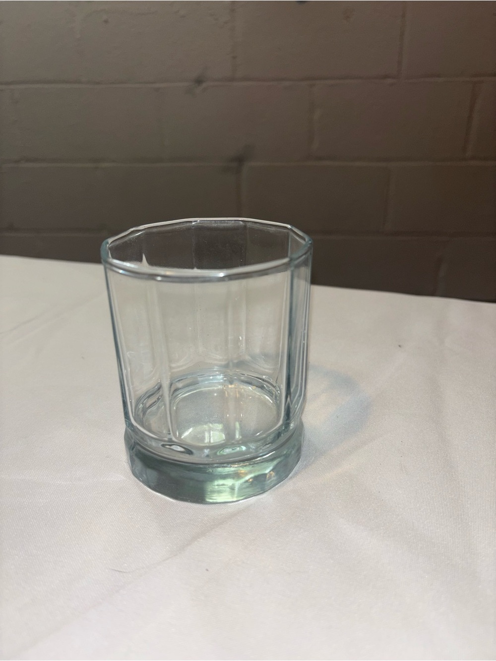 Clear Glass Tumbler - Classic Faceted Design